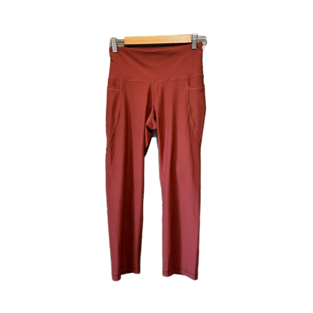 Old Navy Elevate Legging Womens Medium Rust Orange Excellent High Rise Cropped